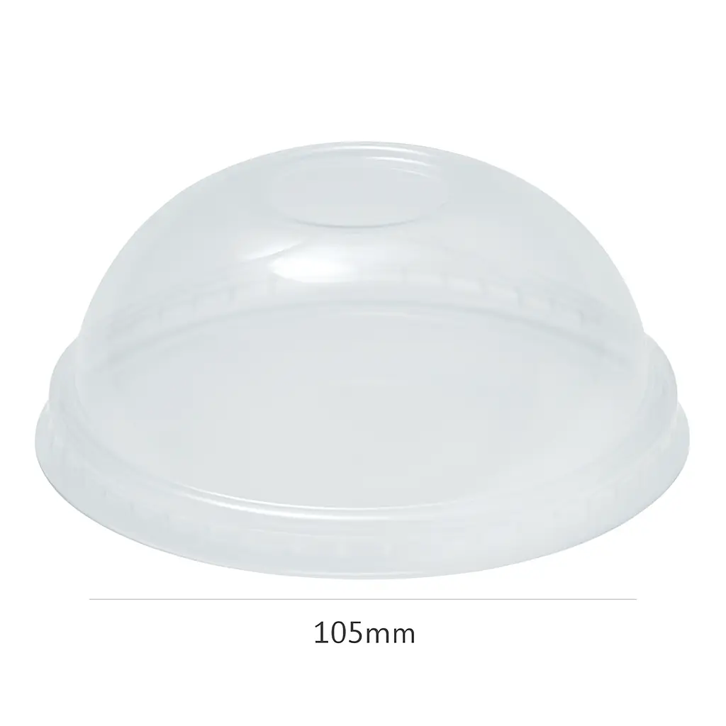 105mm PET Plastic No Hole Dome Lid 1000/ctn