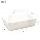 700ml White Paper Lunch Box 200/ctn