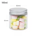 100ml/60mm PET Plastic Jar Alu Cap 100/ctn