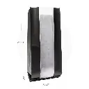 Black - #5 Satchel Window White Paper Bag 1000/ctn