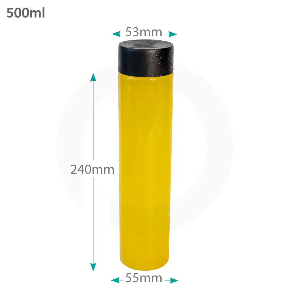 500ml PET Plastic Bottle with Black PP Cap 100/ctn