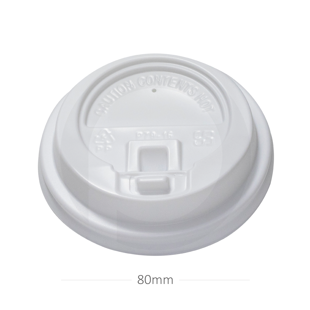 80mm PP Plastic White Lid With Cap 1000/ctn