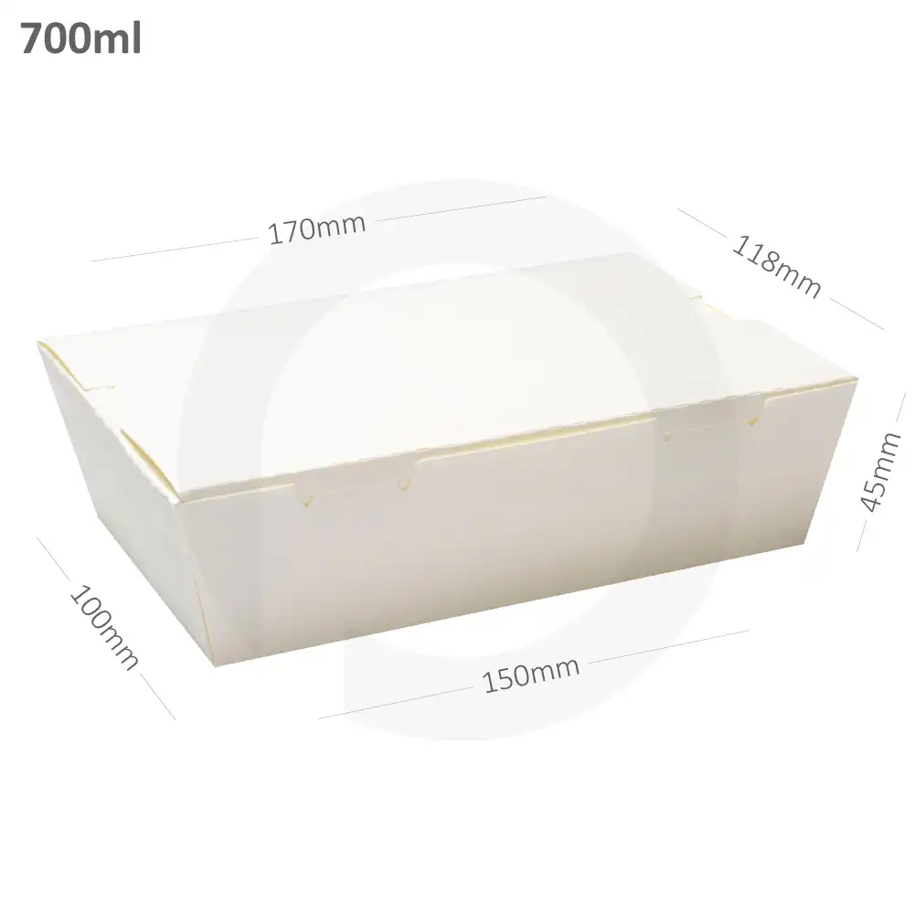 700ml A White Paper Lunch Box 200/ctn
