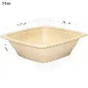 24oz Bagasse Sugarcane Square Food Bowl 300/ctn
