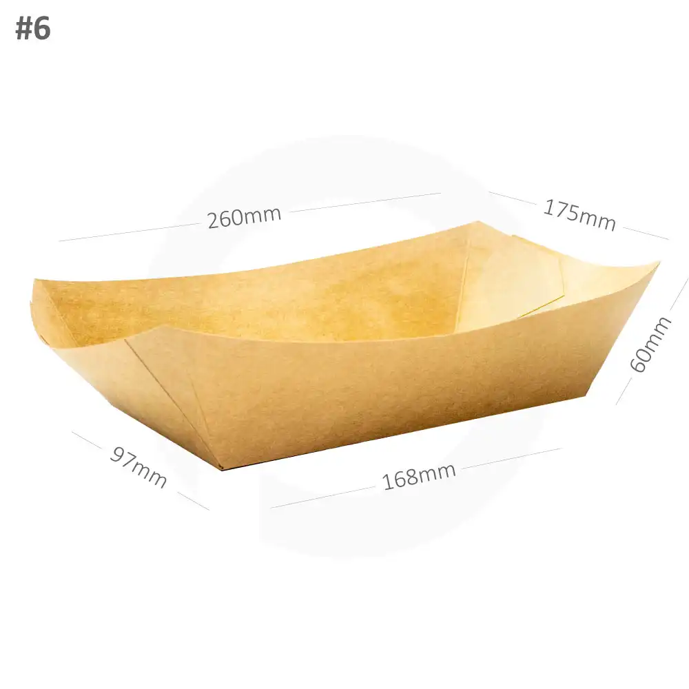 #6 Kraft Paper Food Tray 500/ctn