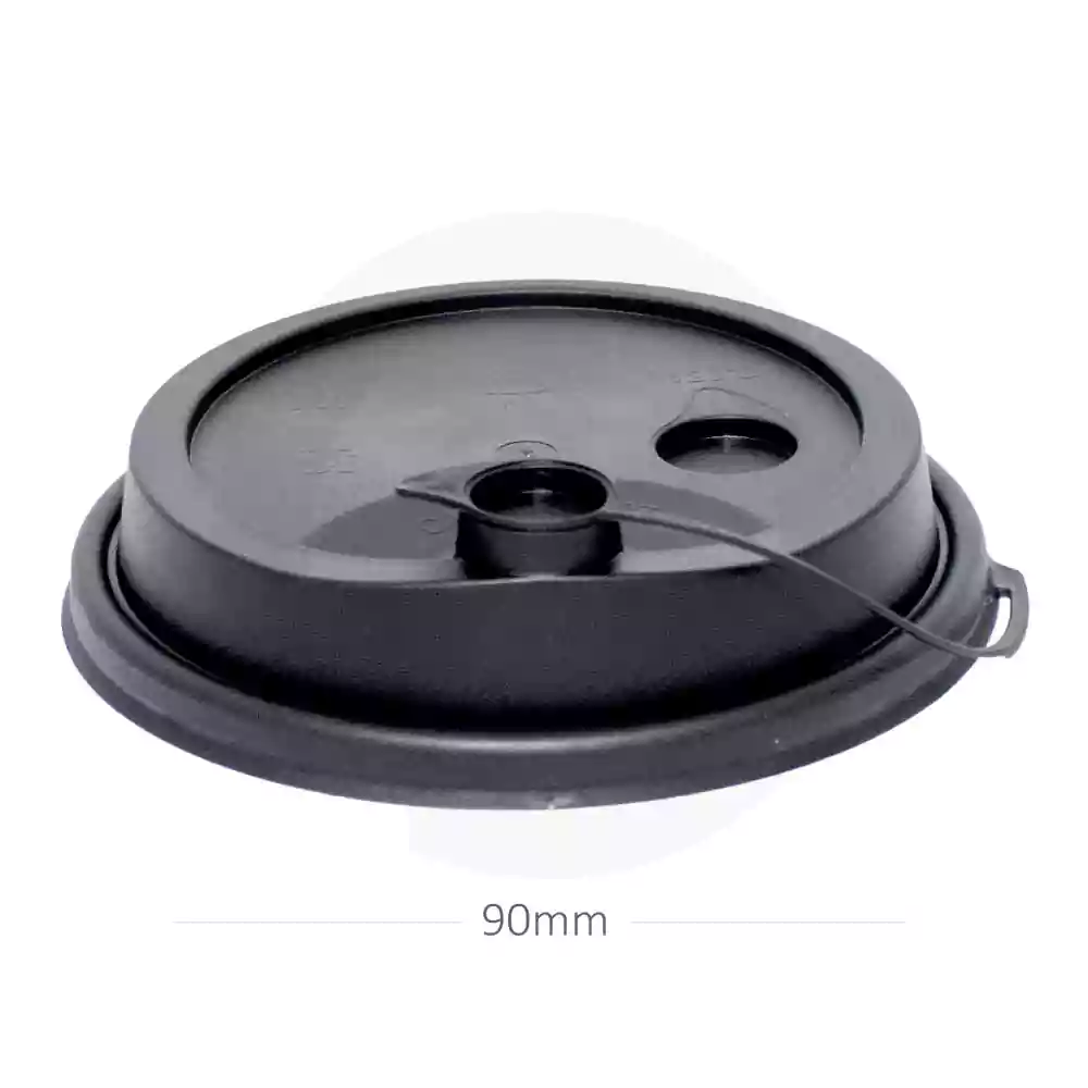 90mm Black PP Plastic Connected Lid 1000/ctn