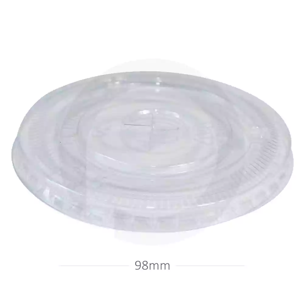 98mm PET Plastic X Hole Flat Lid 1000/ctn