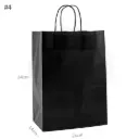 Black - #2414 White Paper Twisted Handle Bag 200/ctn