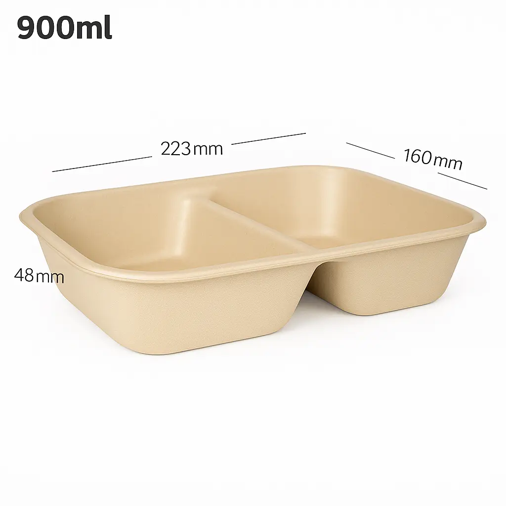 [061002] 900ml Bagasse Sugarcane Food Bowl 300/ctn