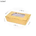 500ml W Kraft Paper Window Lunch Box 200/ctn