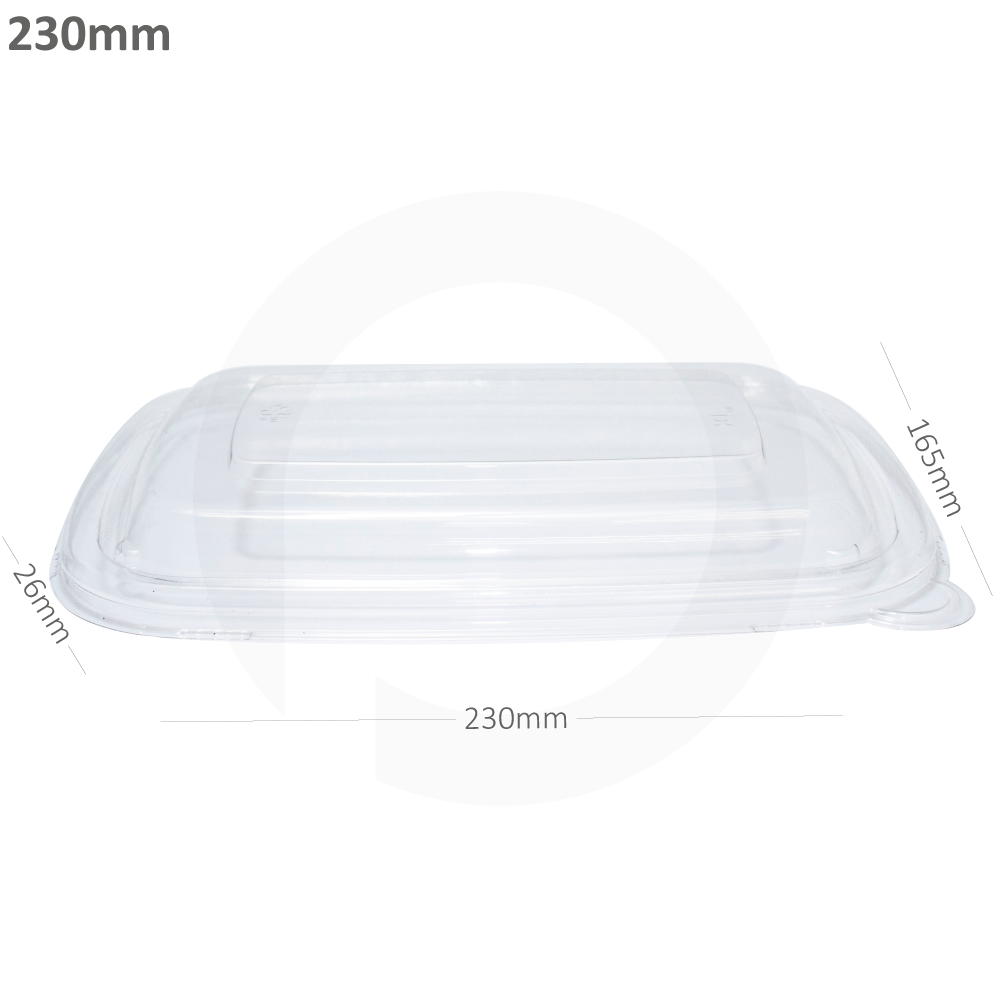 230mm PET Plastic Sugarcane Bowl Lid 300/ctn
