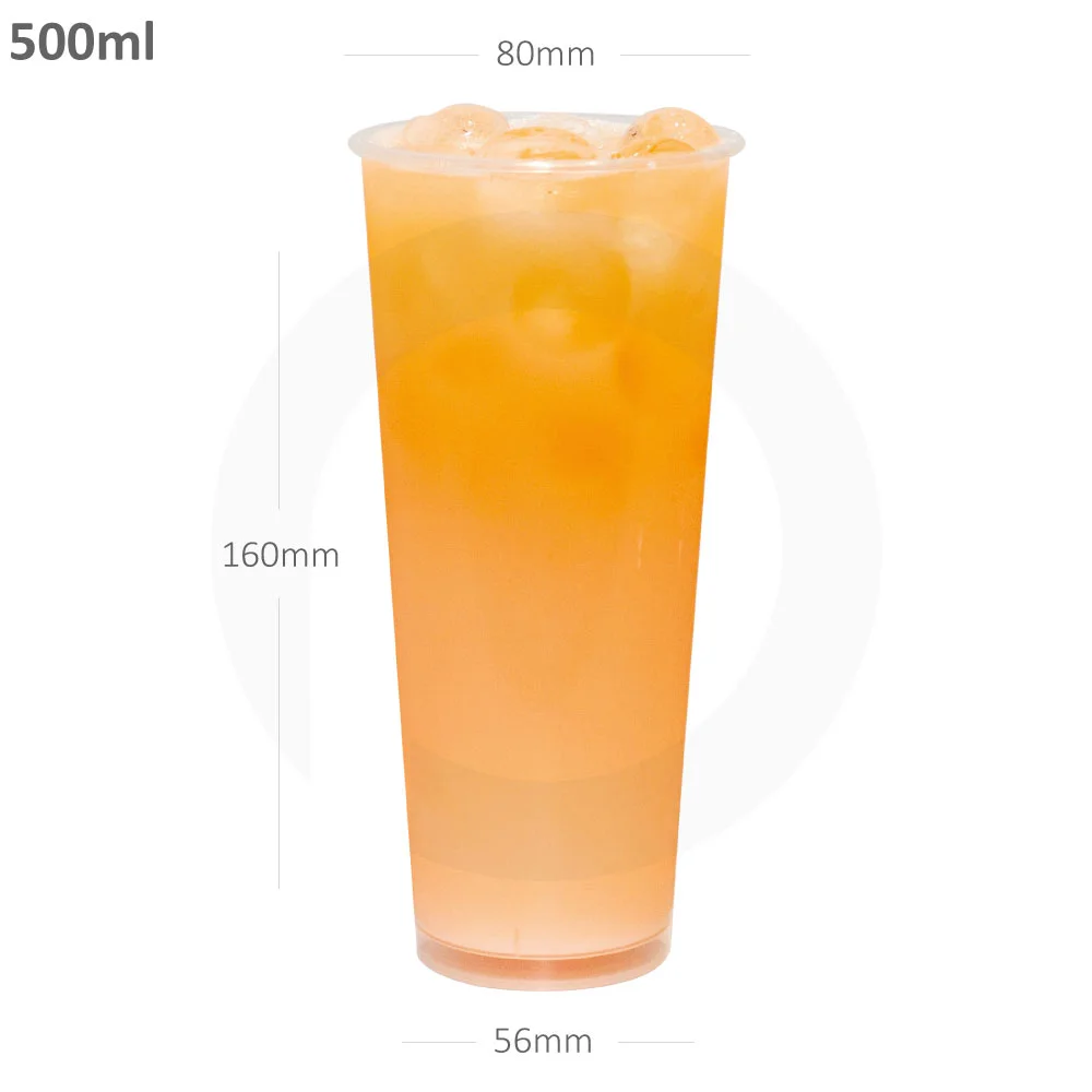 500ml-80 Clear PP Plastic Cup 500/ctn