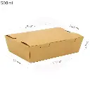 500ml A Kraft Paper Lunch Box 200/ctn