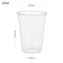 12oz-92 Clear PET Plastic Cup 1000/ctn
