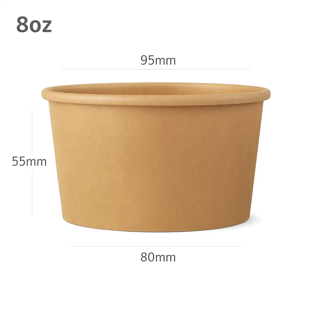 8oz Kraft Paper Ice Cream Cup 1000/ctn