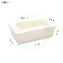 700ml W White Paper Window Lunch Box 200/ctn
