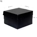 Black - White Paper Connected Cover Box 120x120x80mm 200/ctn