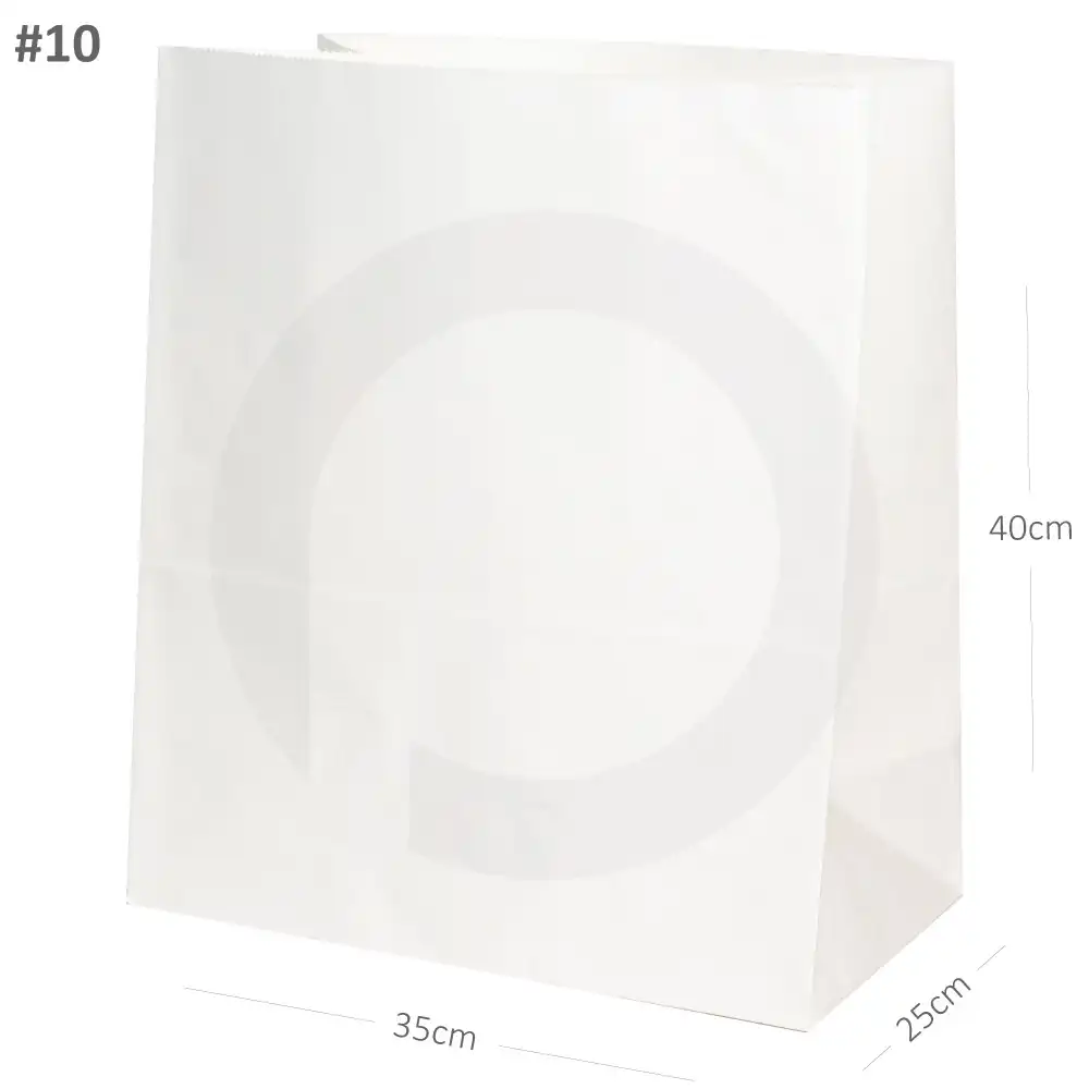 #10 White Paper No Handle Bag 200/ctn