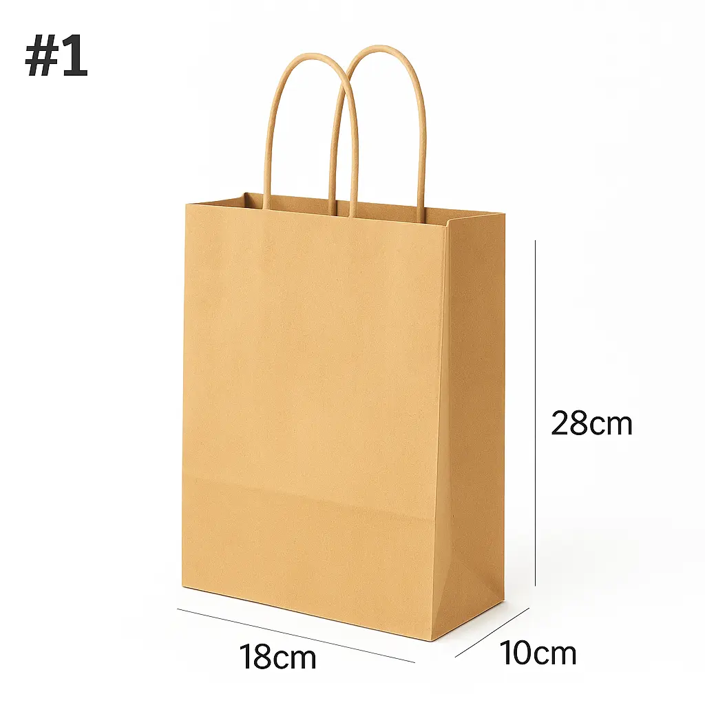 #1 Kraft Paper Twisted Handle Bag 200/ctn