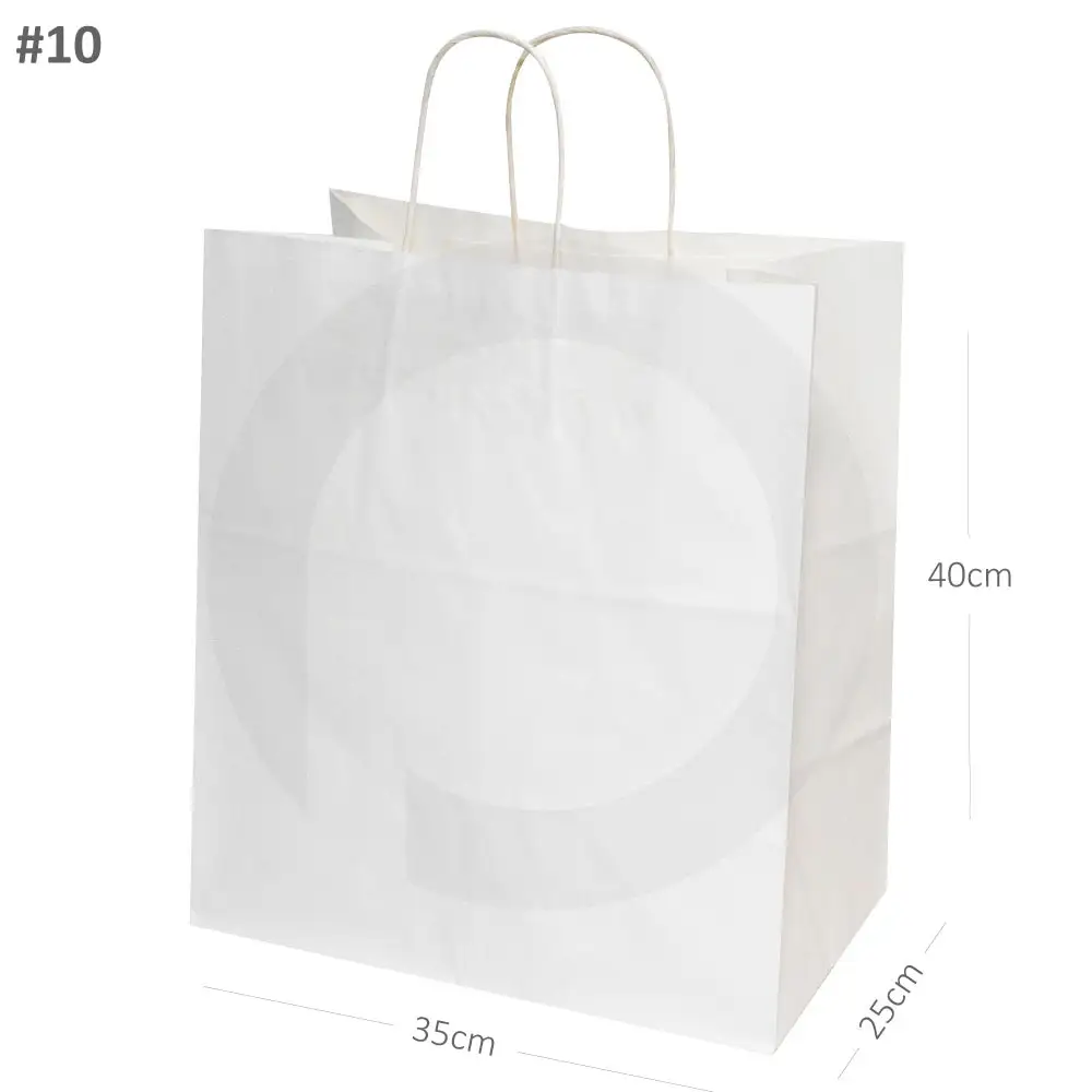 #10 White Paper Twisted Handle Bag 200/ctn