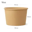 16oz Kraft Paper Ice Cream Cup 1000/ctn