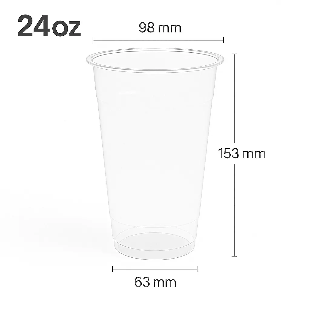 24oz-98 PET Plastic Cup 1000/ctn