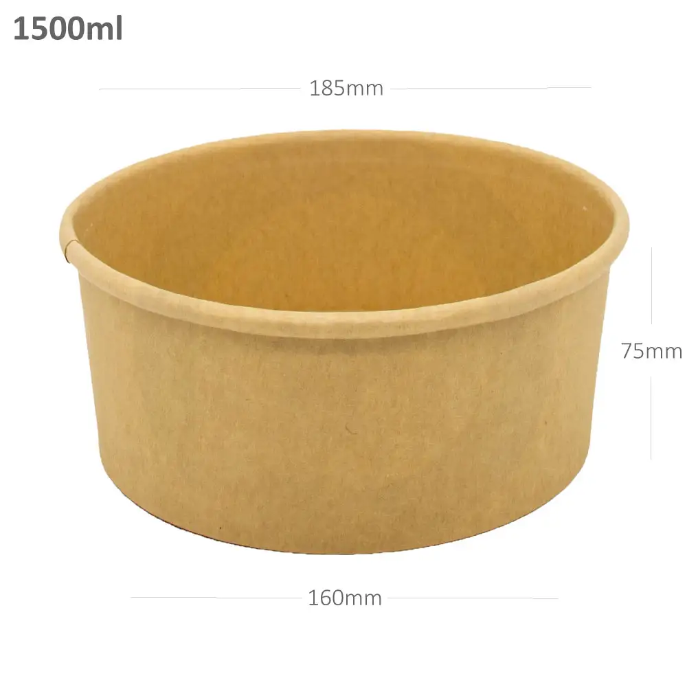 1500ml Kraft Paper Salad Bowl 300/ctn