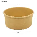 1500ml Kraft Paper Salad Bowl 300/ctn