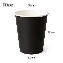 Black - 10oz Single Wall White Paper Cup 1000/ctn