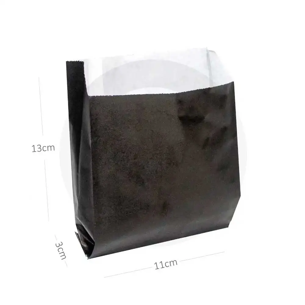 [076002] Black - #1113 White Paper Satchel Bag 1000/ctn