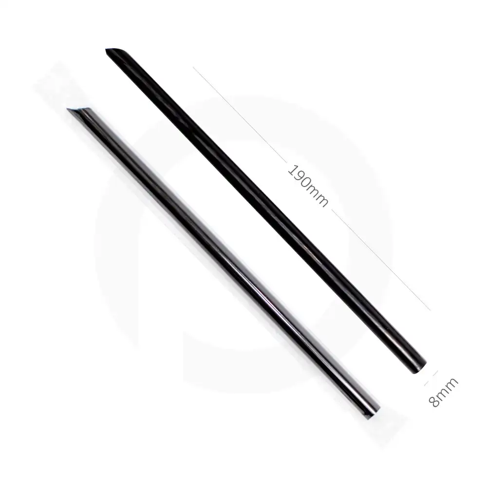 8×190mm Black Spike Straw Film Wrap 4000/Ctn