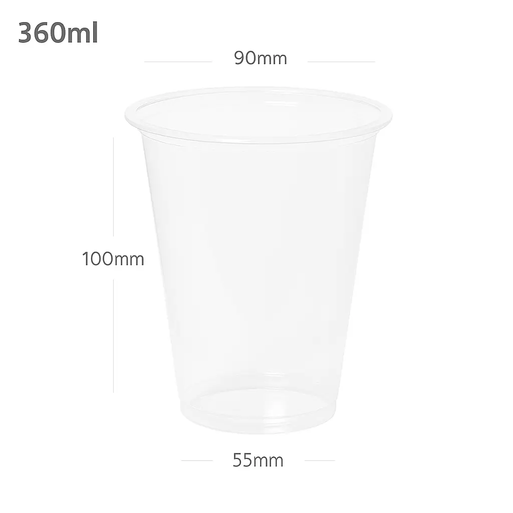 360ml/90mm PP Plastic Cup 500/ctn 