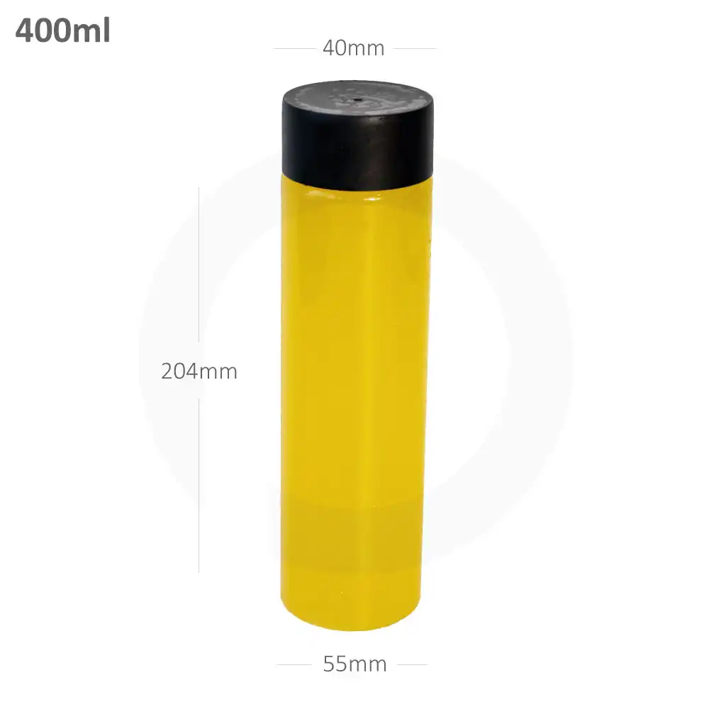 400ml PET Plastic Bottle with Black PP Cap 100/ctn