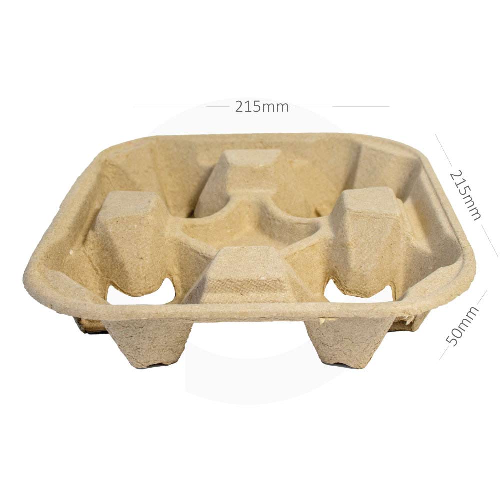 4 Cups Pulp Fiber Carrier 250/ctn