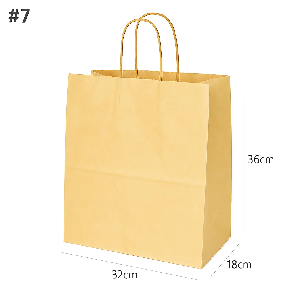 #7 Kraft Paper Twisted Handle Bag 200/ctn