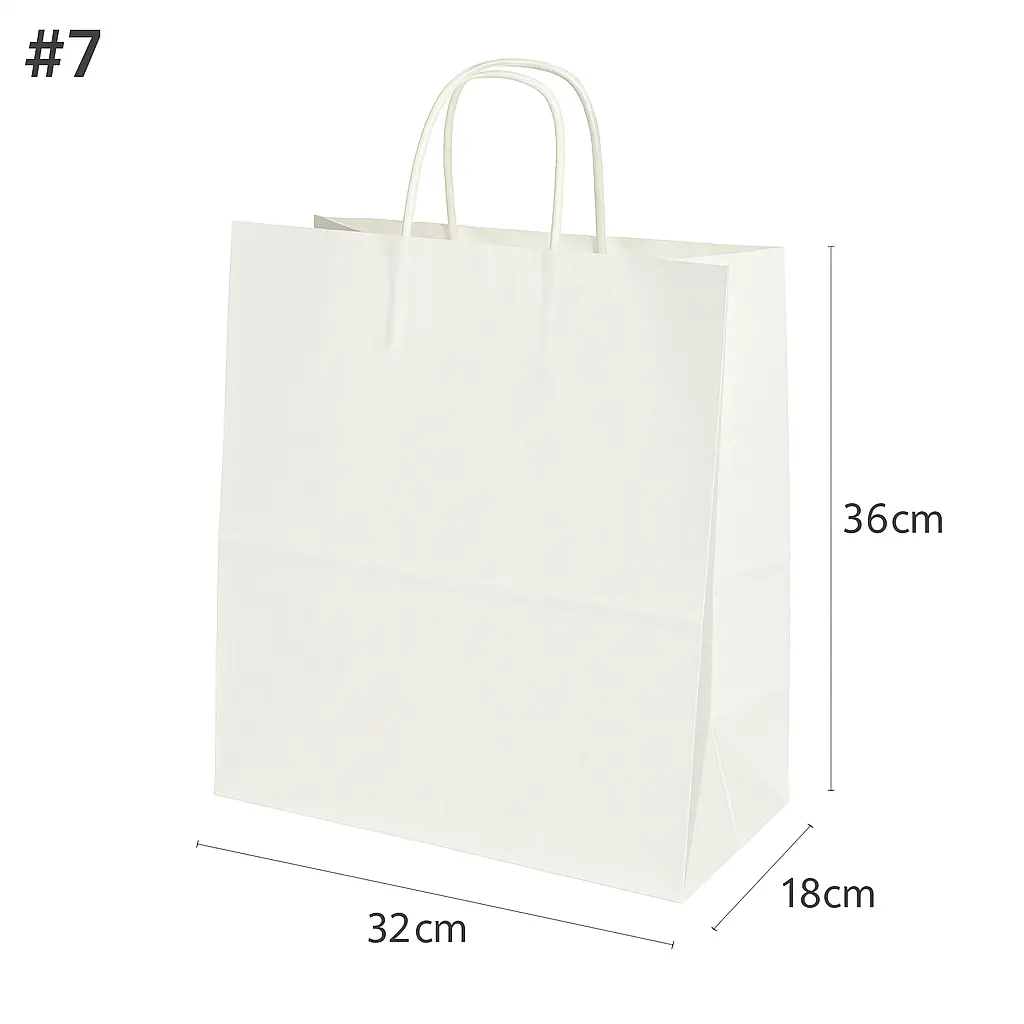 DELIVERY White Paper Twisted Handle Bag 200/ctn