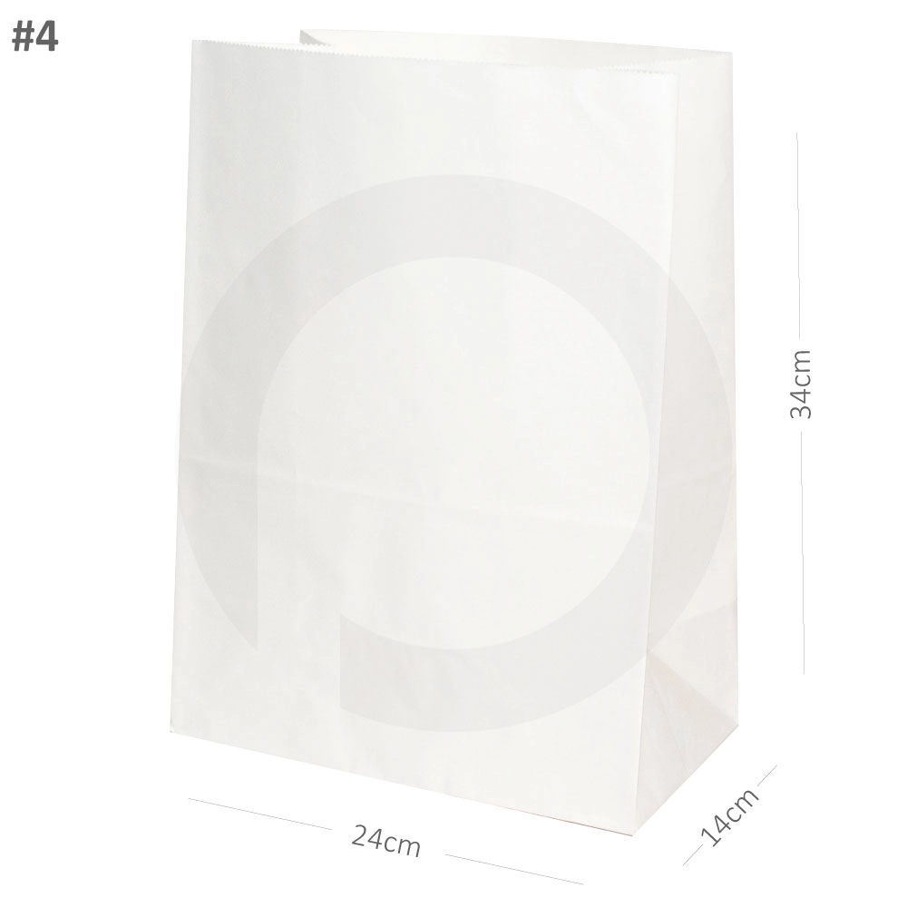 #4 White Paper No Handle Bag 200/ctn