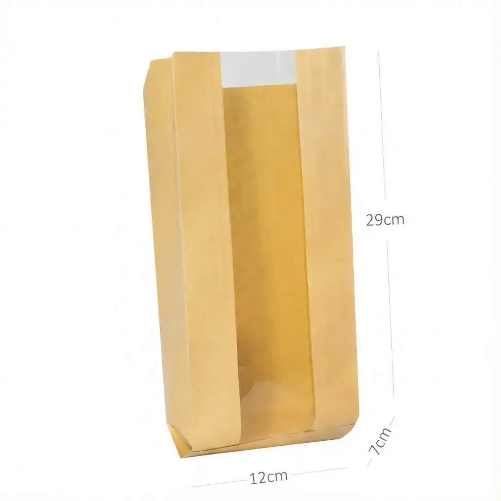 #1229 Kraft Paper Window Satchel Bag 1000/ctn