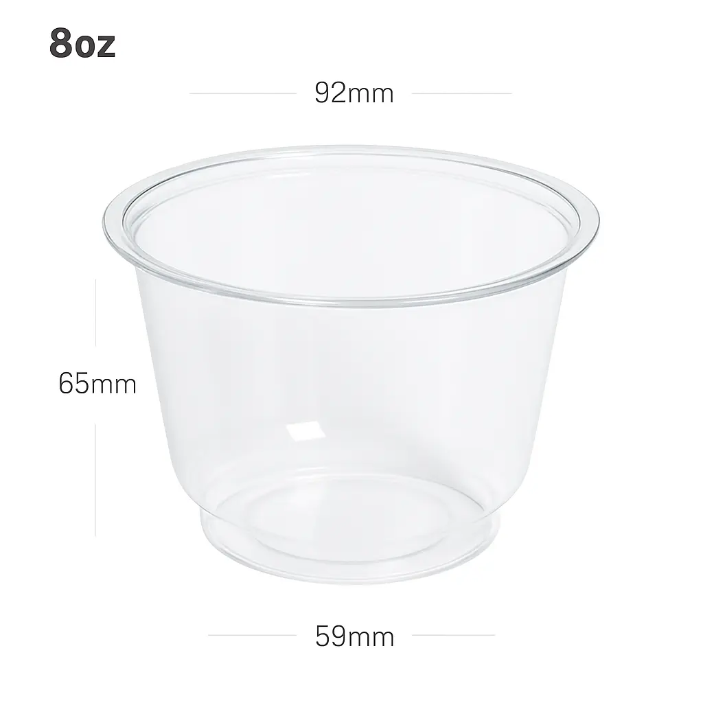 [012014] 8oz PET Plastic Ice Cream Cup 1000/ctn