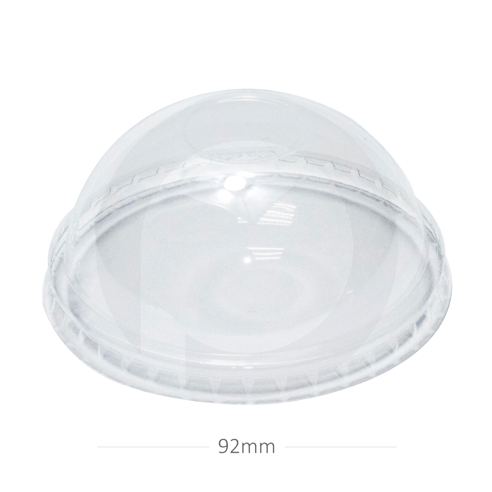 [112015] 92mm PET Plastic No Hole Dome Lid 1000/ctn
