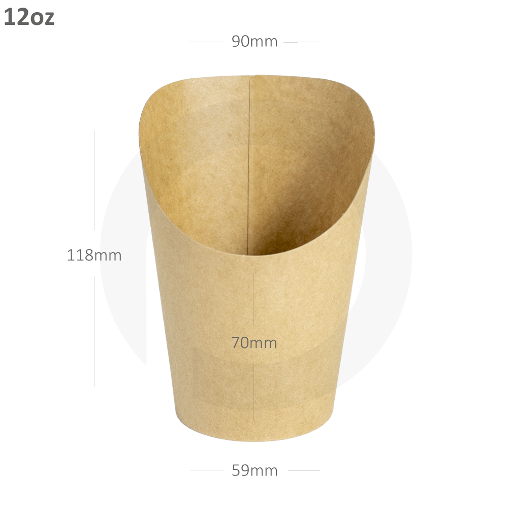 [019025] 12oz Kraft Paper Fries Cup 500/ctn