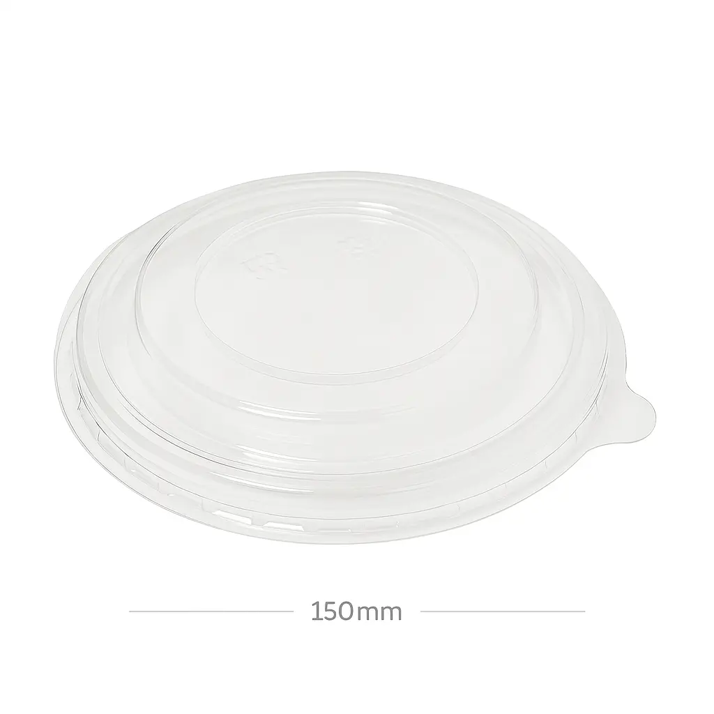[005018] 150mm PET Plastic Salad Bowl Lid 300/ctn