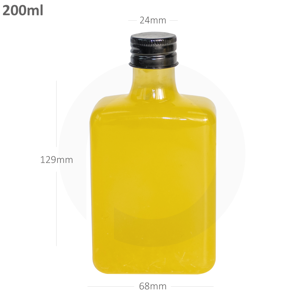 [368045] 200ml C PET Plastic Cold Brew Bottle Black Alu Cap 200/ctn