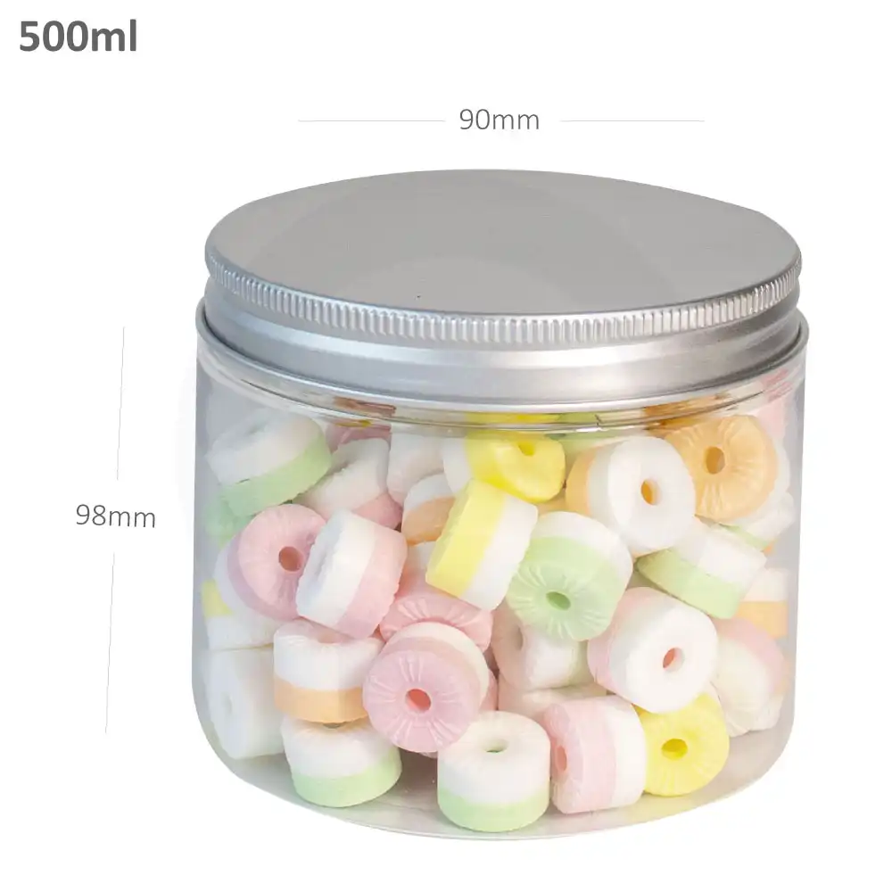 [010031] 500ml/90mm PET Plastic Jar Alu Cap 100/ctn