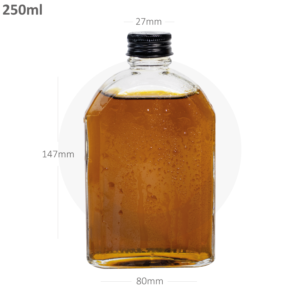 [893009] 250ml A Cold Brew Glass Bottle Black Alu Cap 40/Ctn