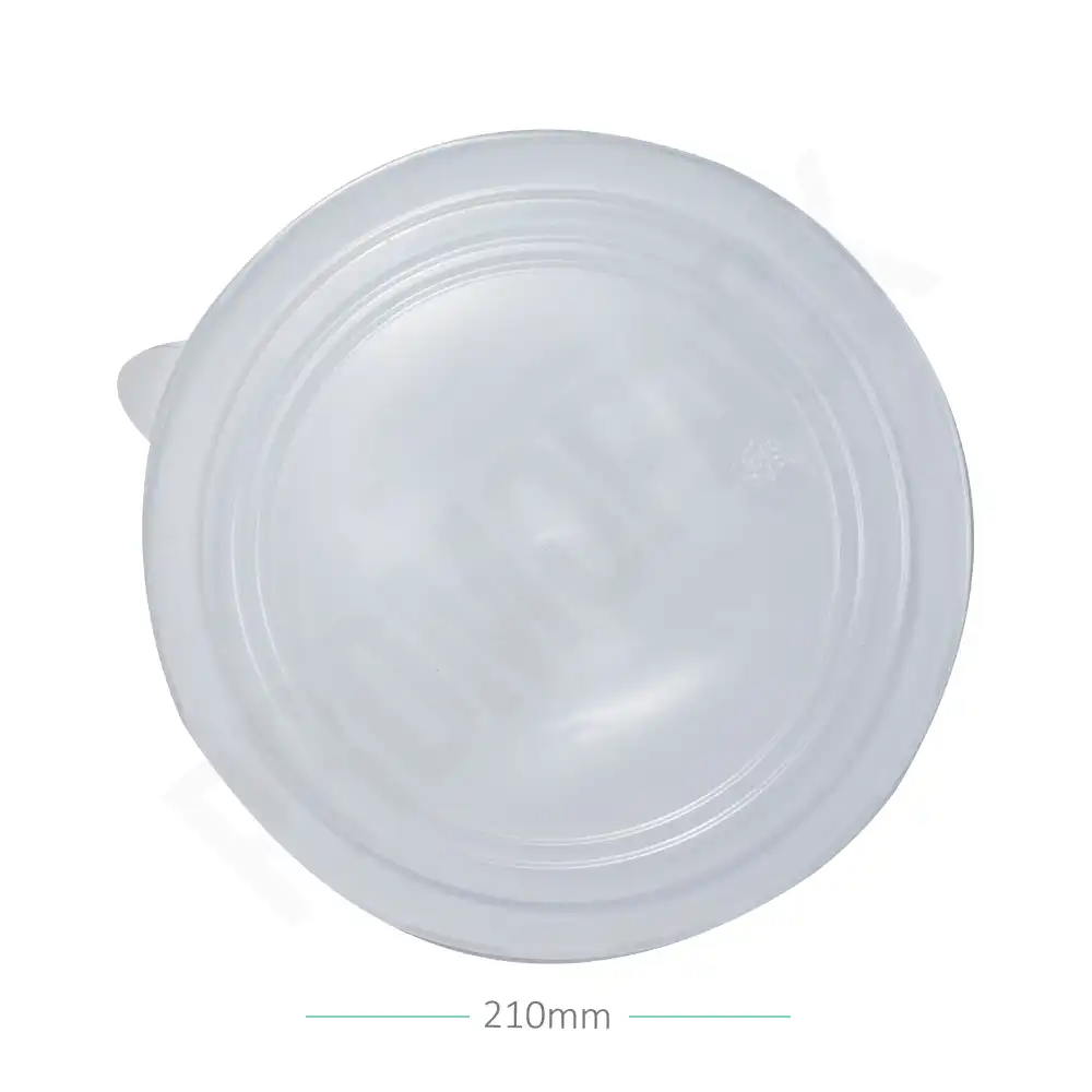 [039008] 210mm PP Plastic Sugarcane Bowl Lid 300/ctn
