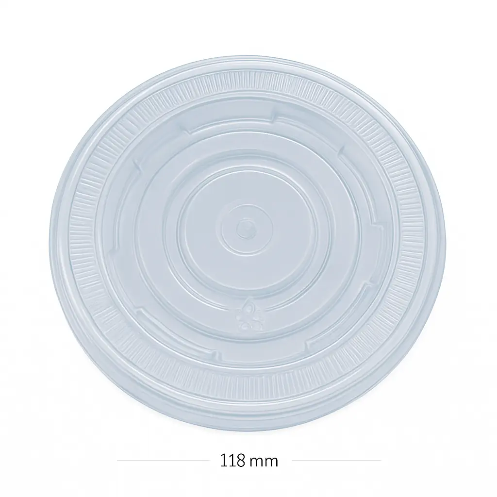 [012072] 118mm PP Plastic Soup Cup Lid 500/ctn