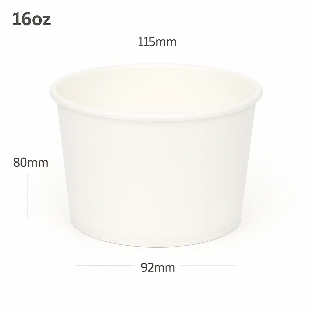[015076] 16oz White Paper Soup Cup 500/ctn