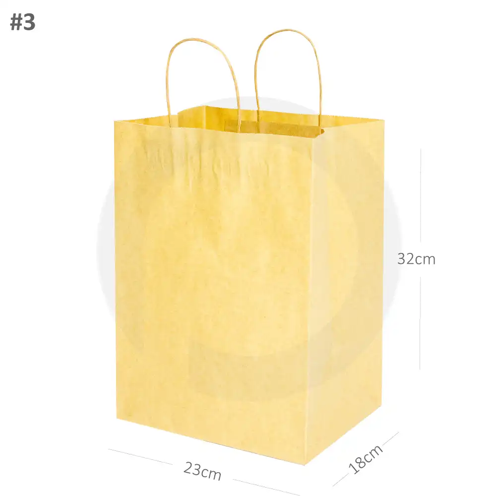 [031019] #3 Kraft Paper Twisted Handle Bag 200/ctn