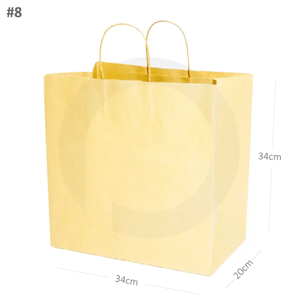 [031023] #8 Kraft Paper Twisted Handle Bag 200/ctn